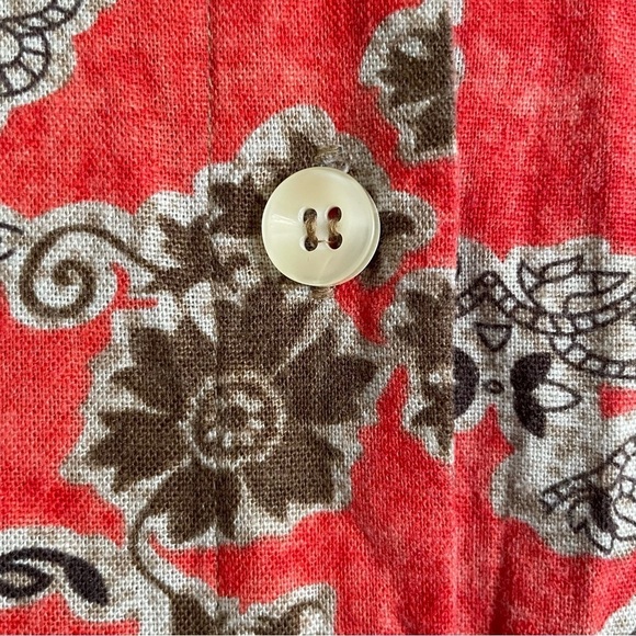 David n linen floral button down top size XL grandma core casual fall flowy - Picture 4 of 6